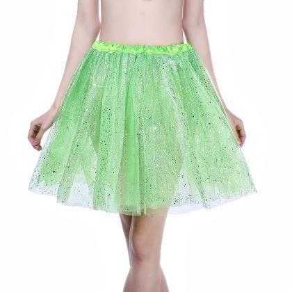 Adult Tutu Skirt Sequin Gilding Polka Dot 3 Layers..