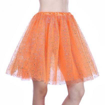 Adult Tutu Skirt Sequin Gilding Polka Dot 3 Layers..