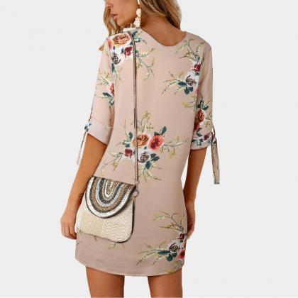 Women Short Casual T Shirt Dress Su..
