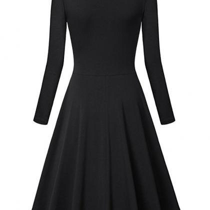 Women Casual Dress Long Sleeve V Ne..