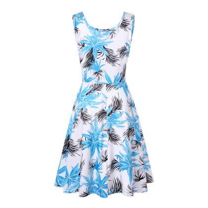 Women Floral Printed Casual Dress S..