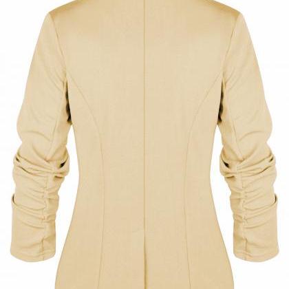  Women Slim Suit Coat 3/4 Sleeve On..