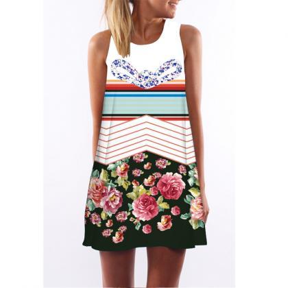 Women Casual Floral Printed Dress S..