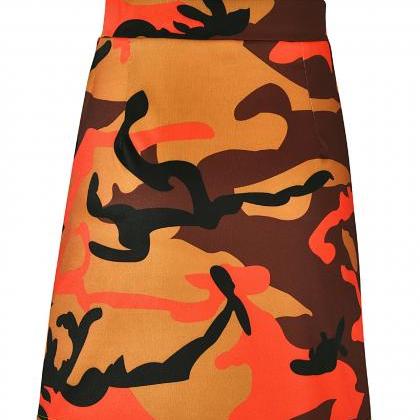 Women Camouflage Mini Skirt Front Z..