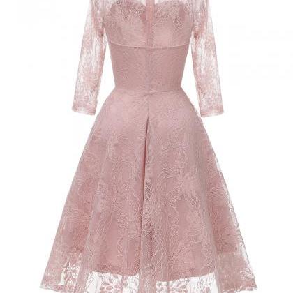  Vintage Floral Lace Dress Autumn 3..