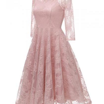  Vintage Floral Lace Dress Autumn 3..