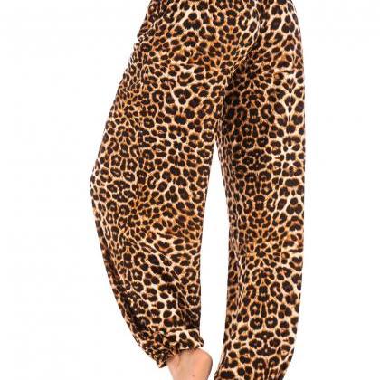Women Leopard Printed Yoga Pants Hi..