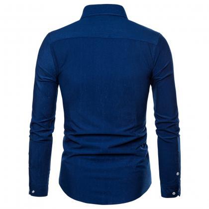  Men Shirt Spring Autumn Corduroy L..