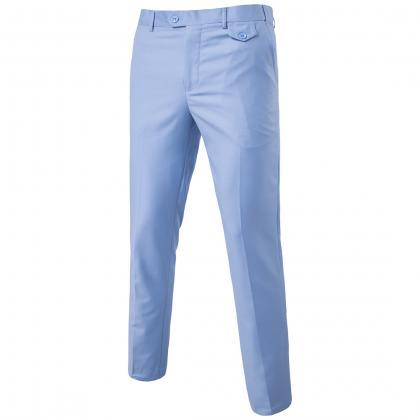 Men Suit Pants Cotton Solid Casual ..