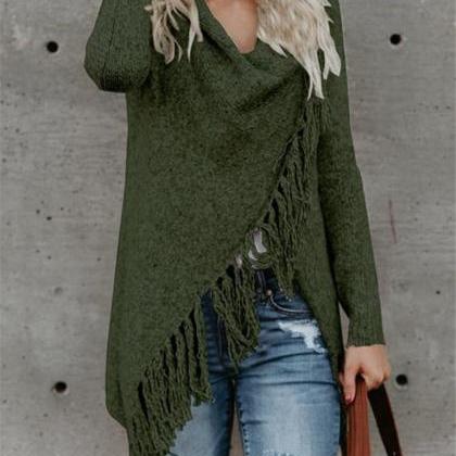 Womens Lady Knitted Poncho Jumper Sweater Cardigan..