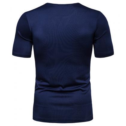 Summer Men T-shirt High Stretch Loose Short Sleeve..