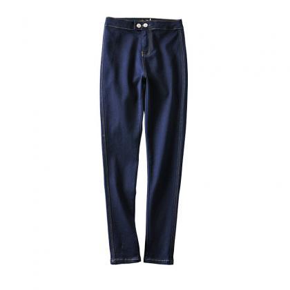 Women High Waist Casual Jeans Pants..
