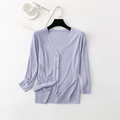  Spring Women Hollow out Cardigans ..