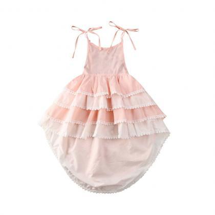 Hi Lo Flower Girl Dress Baby Kids Princess Lace..