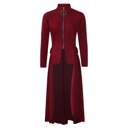 Women Zipper Long Sleeve Plus Size ..