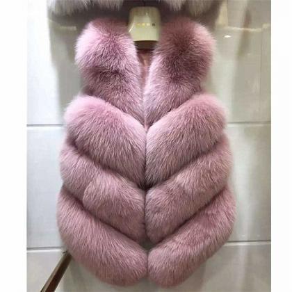 Women New Fashion Faux Fur Coat Win..