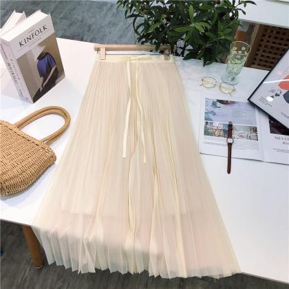 2021 Spring And Summer Skirt Women Lace-up Bow..
