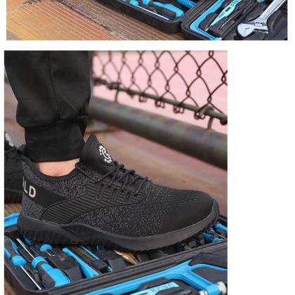 Men Fei-woven Labor Insurance Shoes Anti-smashing..