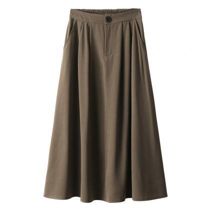 Women Spring Autumn Fashion Loose A-line Skirts..
