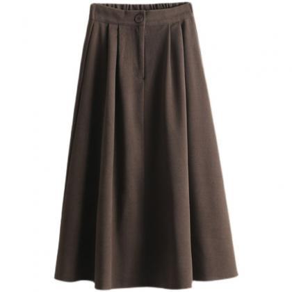 Women Spring Autumn Fashion Loose A-line Skirts..