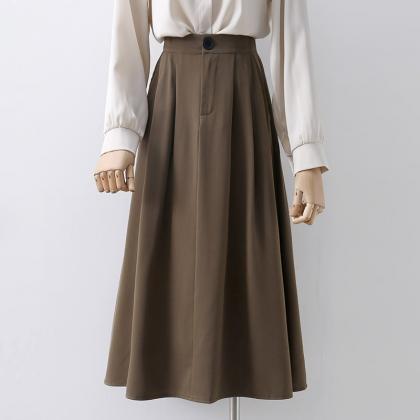 Women Spring Autumn Fashion Loose A-line Skirts..
