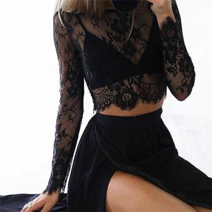  Goth Sexy Lace Tops Gothic Women B..