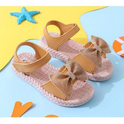 Girls Sandals Summer Cartoon Bow Little Girl..