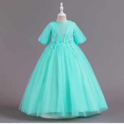 Girls DressLace Flower Bridesmaid D..