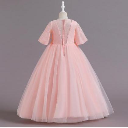 Girls DressLace Flower Bridesmaid D..