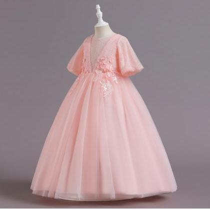 Girls DressLace Flower Bridesmaid D..