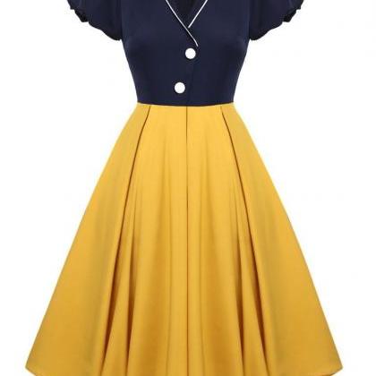 Women V-neck Temperament High Waist Bubble Sleeve..