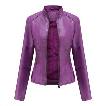 Leather Jacket Women Autumn Spring ..