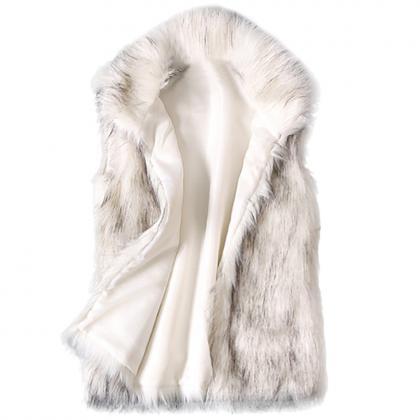 Faux Fur Vest Women Plus Size Furry..