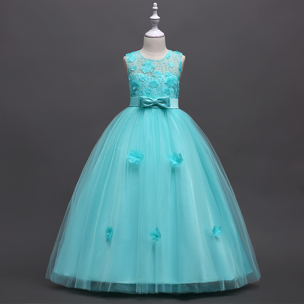 teal flower girl dresses uk