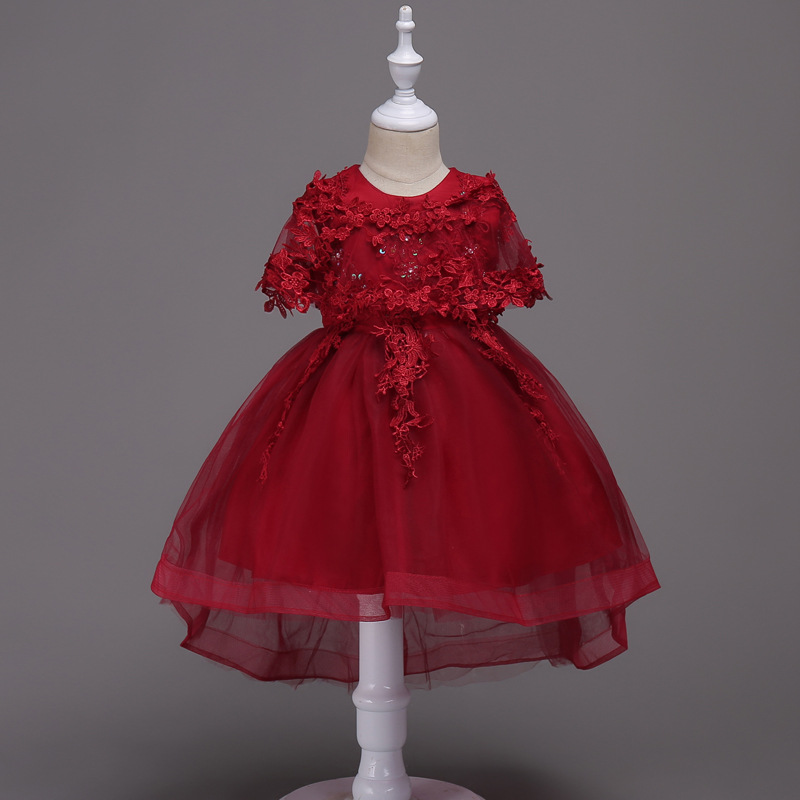 burgundy toddler flower girl dress