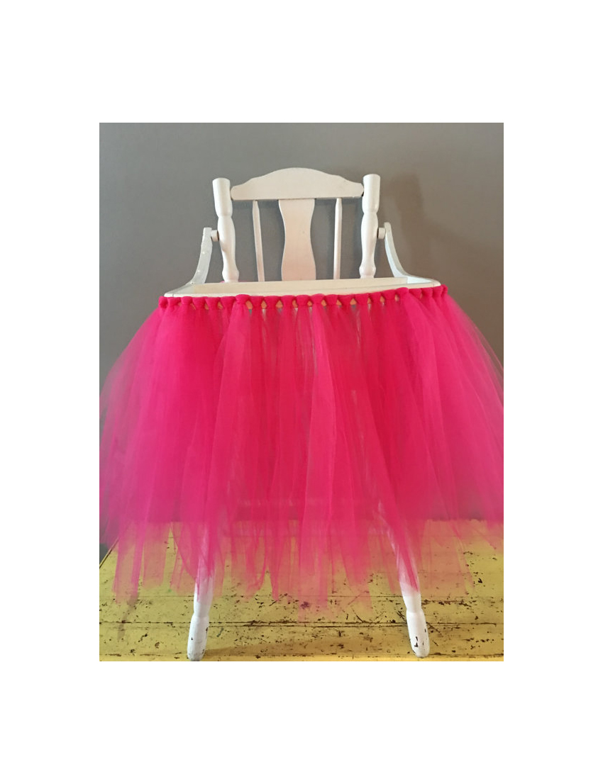 Tutu Tulle Table Skirts High Chair Decor Baby Shower