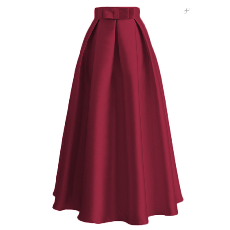 Muslim Women Casual Maxi Pleated Skirts 