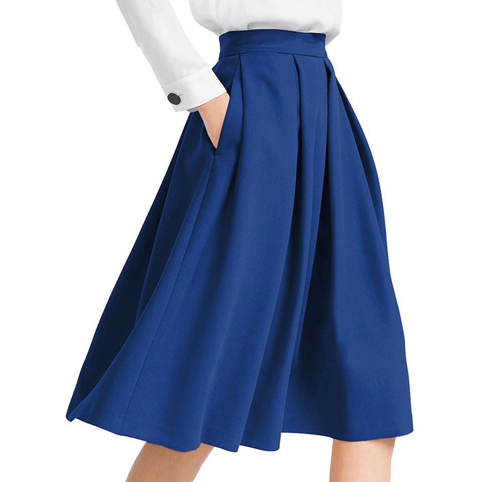 midi skater skirt with pockets