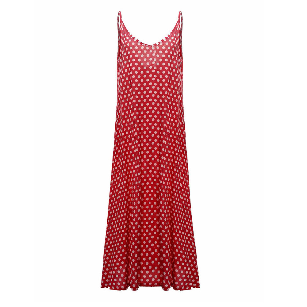 plus size polka dot maxi dress