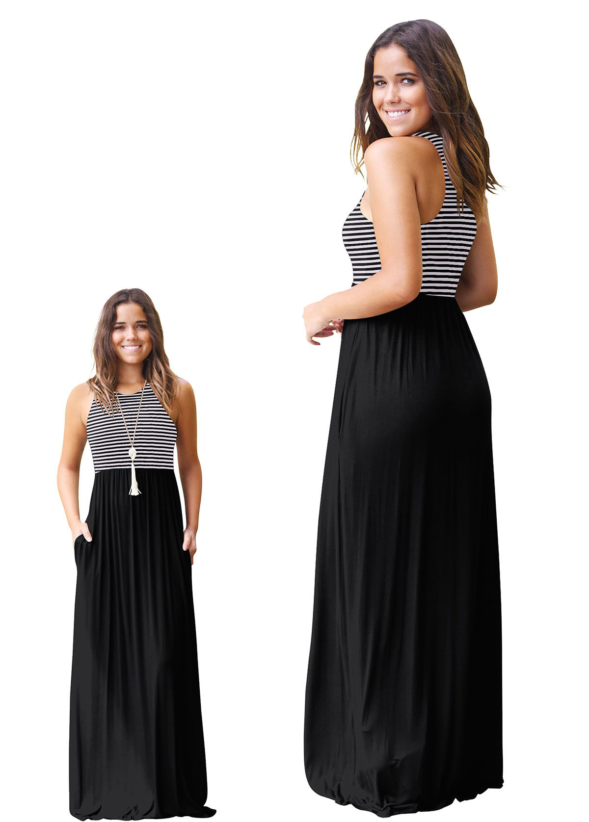 black sundress long