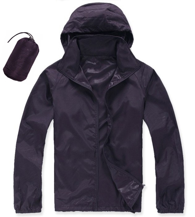 Unisex Sun Protection Clothes Outdoor UV-Proof Quick Dry Fishing Climbing Coat Women Men Hooded Jacket dark purple