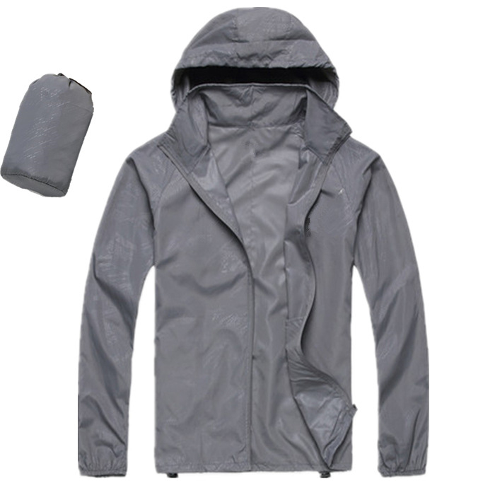  Unisex Sun Protection Clothes Outdoor UV-Proof Quick Dry Fishing Climbing Coat Women Men Hooded Jacket gray