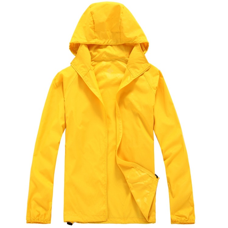 Unisex Sun Protection Clothes Outdoor Uv-proof Quick Dry Fishing Climbing Coat Women Men Hooded Jacket Yellow