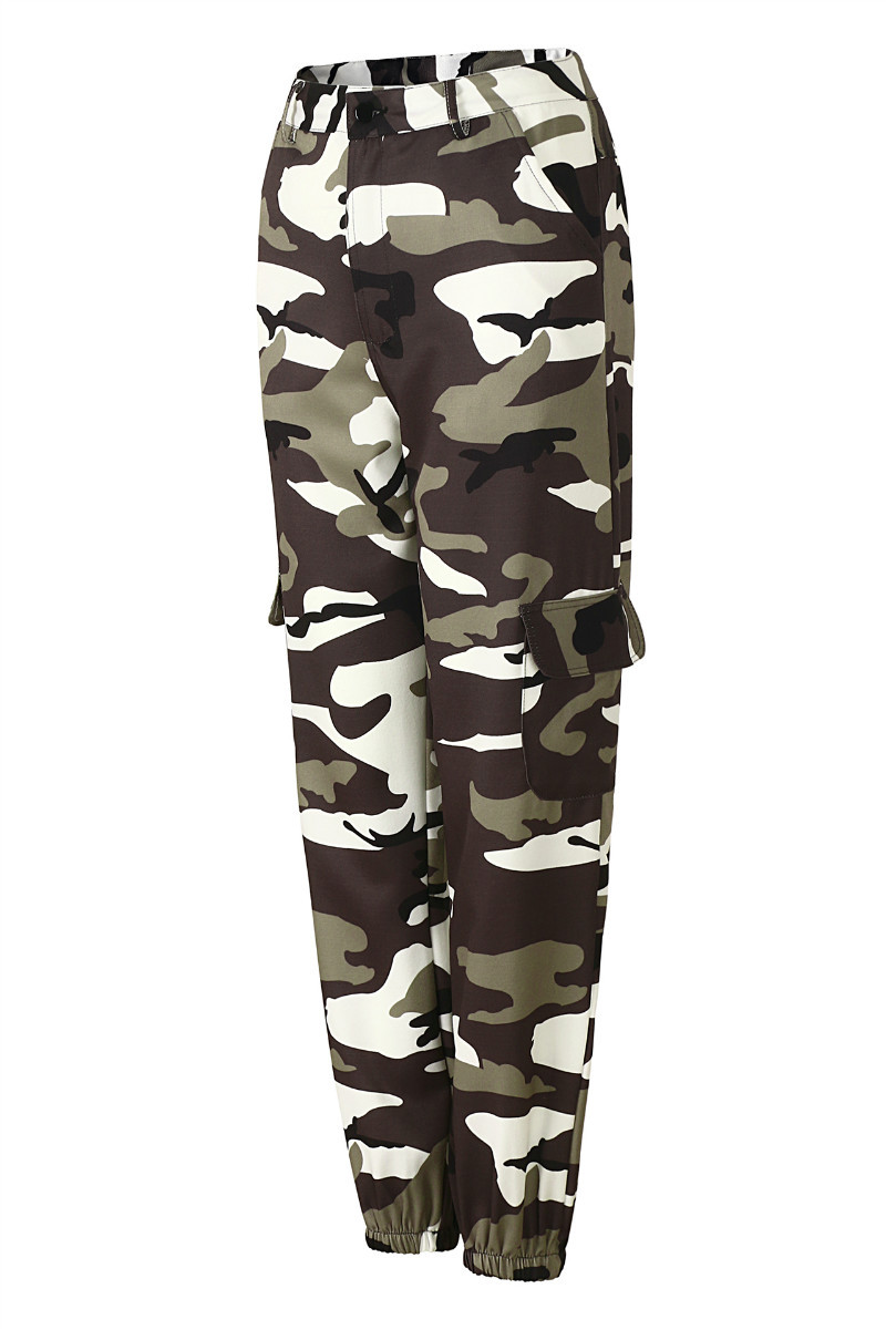 Women Camouflage Harem Pants Casual Loose Jogger Camo Cargo Trousers ...