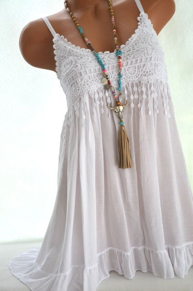 boho white summer dress