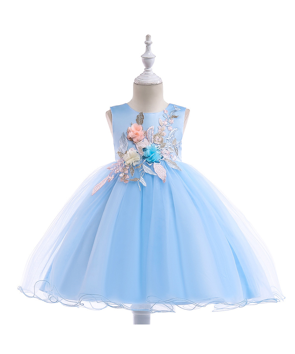 sky blue dress for kids