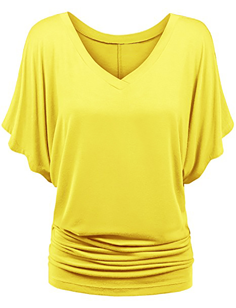 yellow batwing top