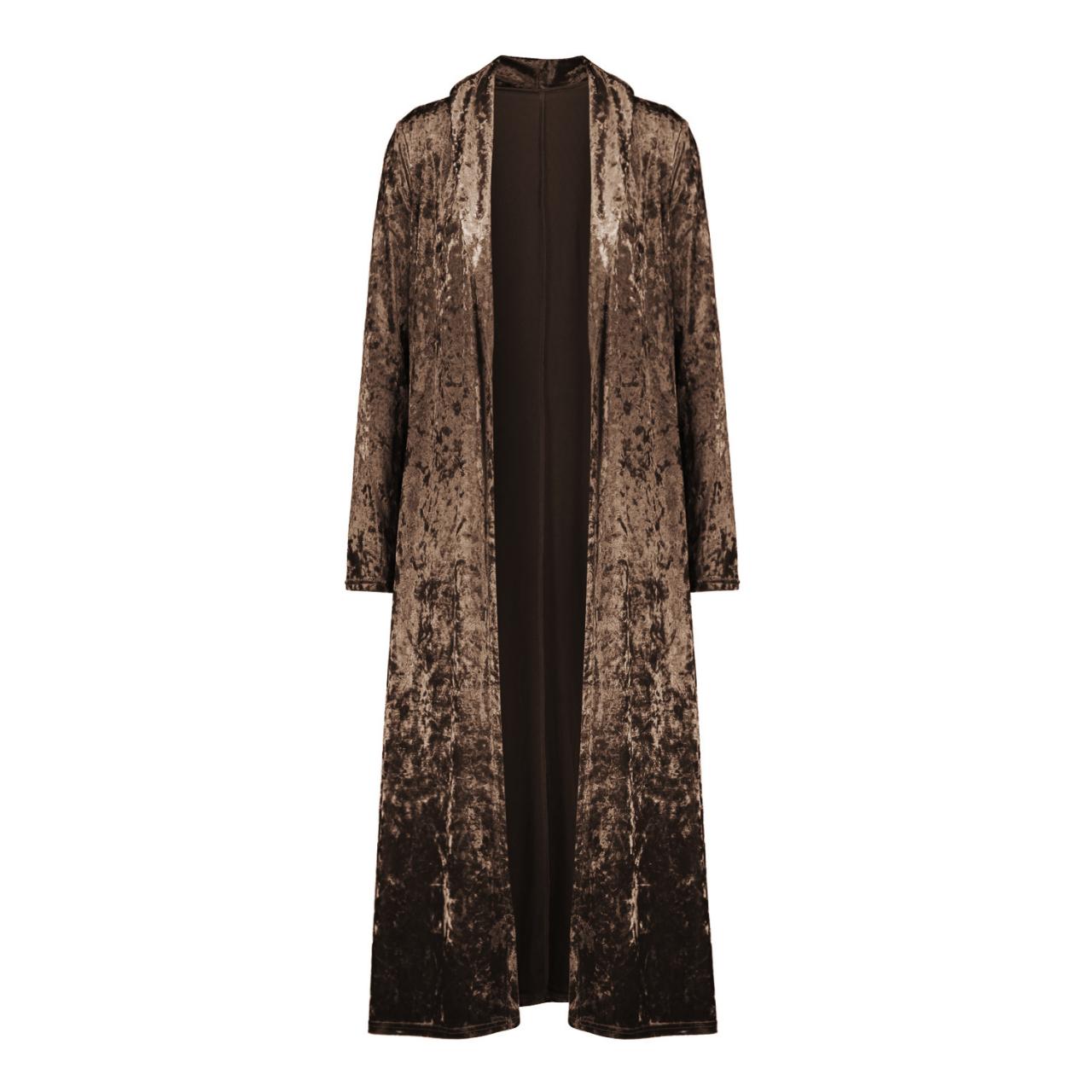 velvet maxi cardigan