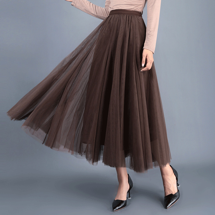 long tulle maxi skirt