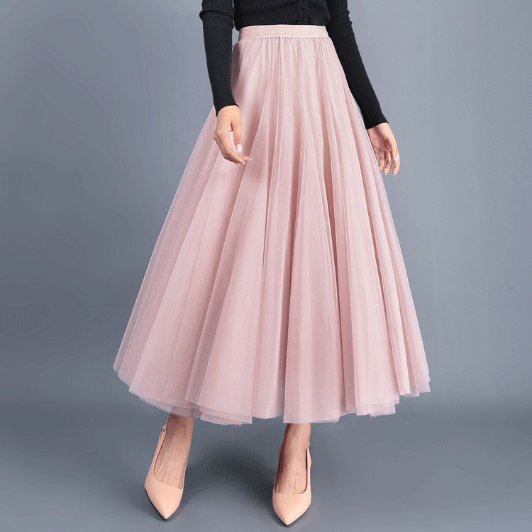 long tulle maxi skirt